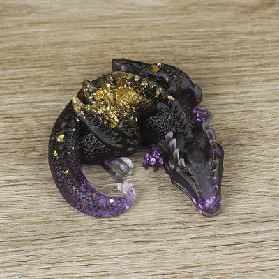 Olivenorma Natural Crystal Gravel Resin Glue Dragon Gemstone Decoration