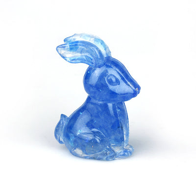 Olivenorma Crystal Resin Epoxy Bunny Home Table Gemstone Decoration