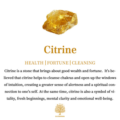 Olivenorma "Self-healing" - Citrine with Zircon Snow Ring