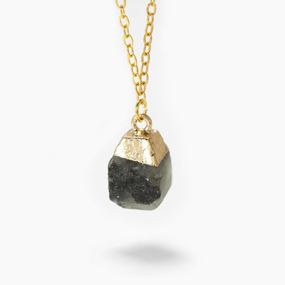 Olivenorma Square Cut Rough Stone Sweet Style Necklace