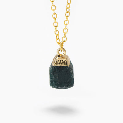 Olivenorma Square Cut Rough Stone Sweet Style Necklace