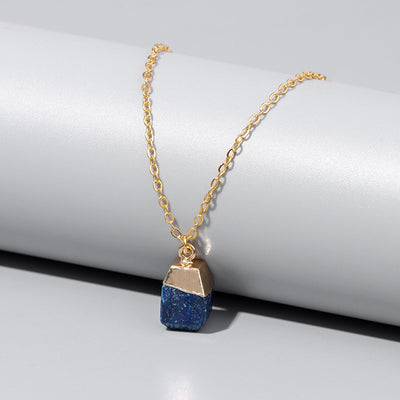 Olivenorma Square Cut Rough Stone Sweet Style Necklace