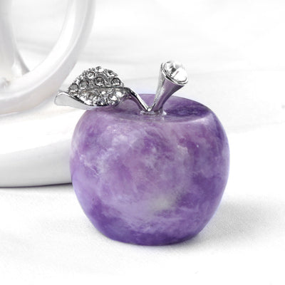 Olivenorma Small Crystal Apple Home Gemstone Decoration - Lilac - image 10