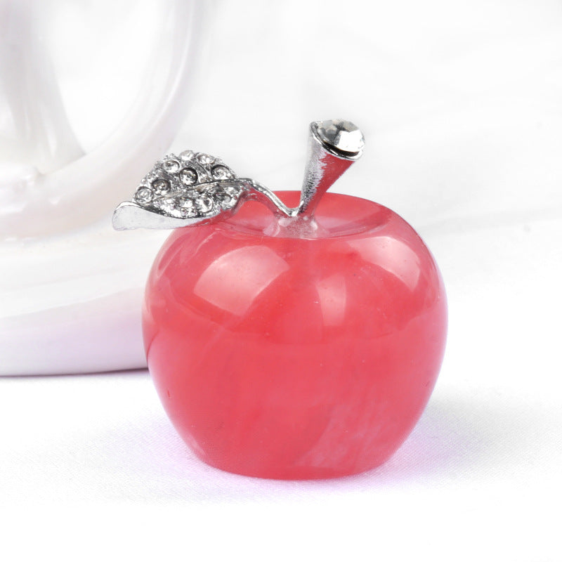 Olivenorma Small Crystal Apple Home Gemstone Decoration