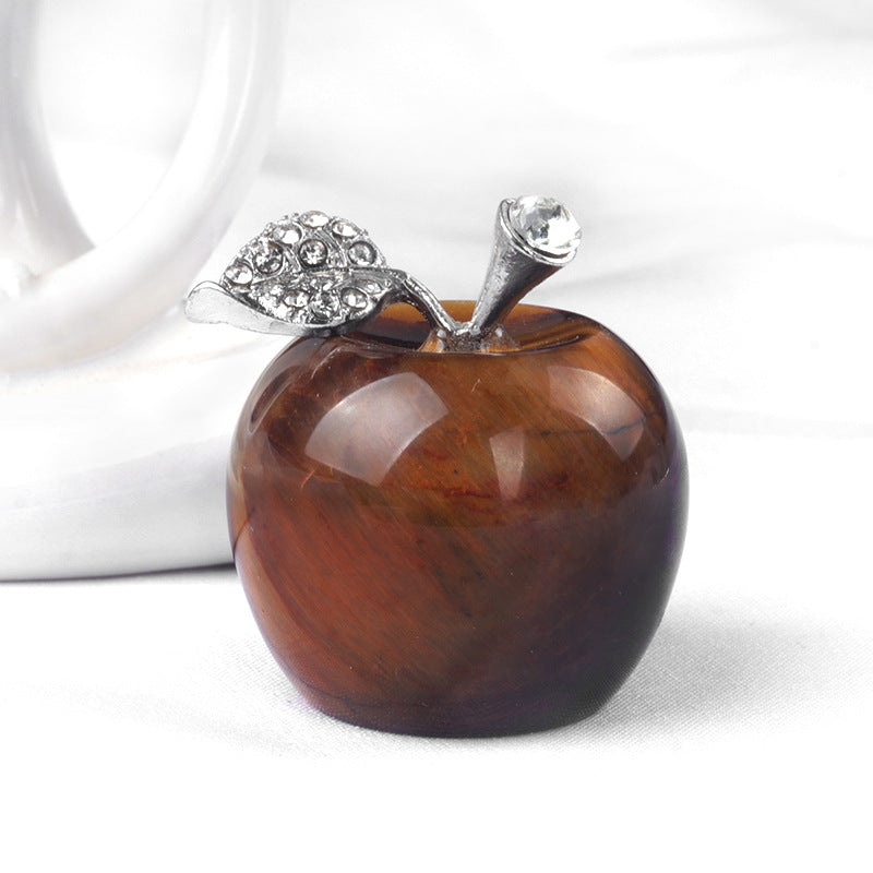 Olivenorma Small Crystal Apple Home Gemstone Decoration