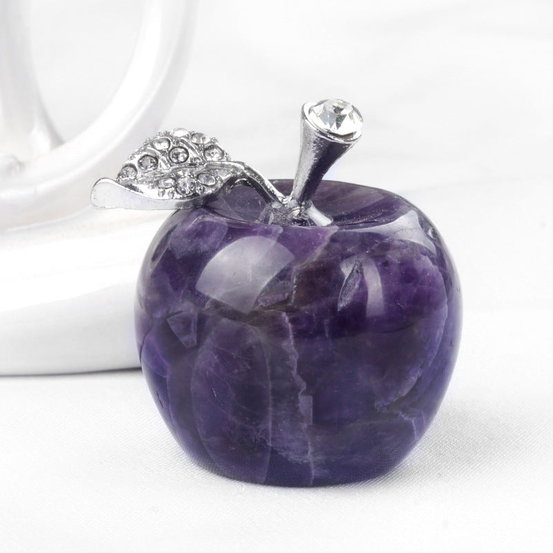Olivenorma Small Crystal Apple Home Gemstone Decoration - Amethyst - image 23