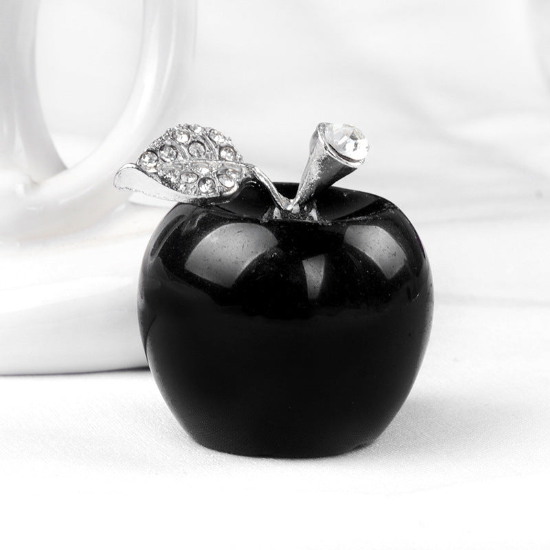 Olivenorma Small Crystal Apple Home Gemstone Decoration - Obsidian - image 27