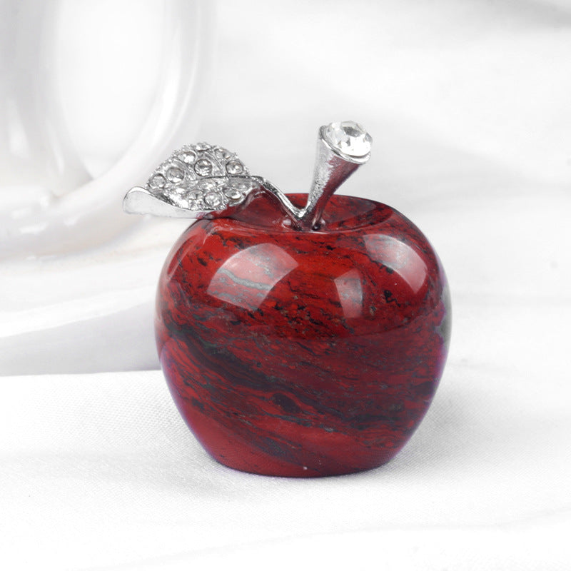 Olivenorma Small Crystal Apple Home Gemstone Decoration - Red Jasper - image 29