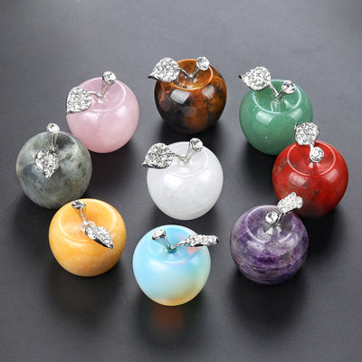 Olivenorma Small Crystal Apple Home Gemstone Decoration