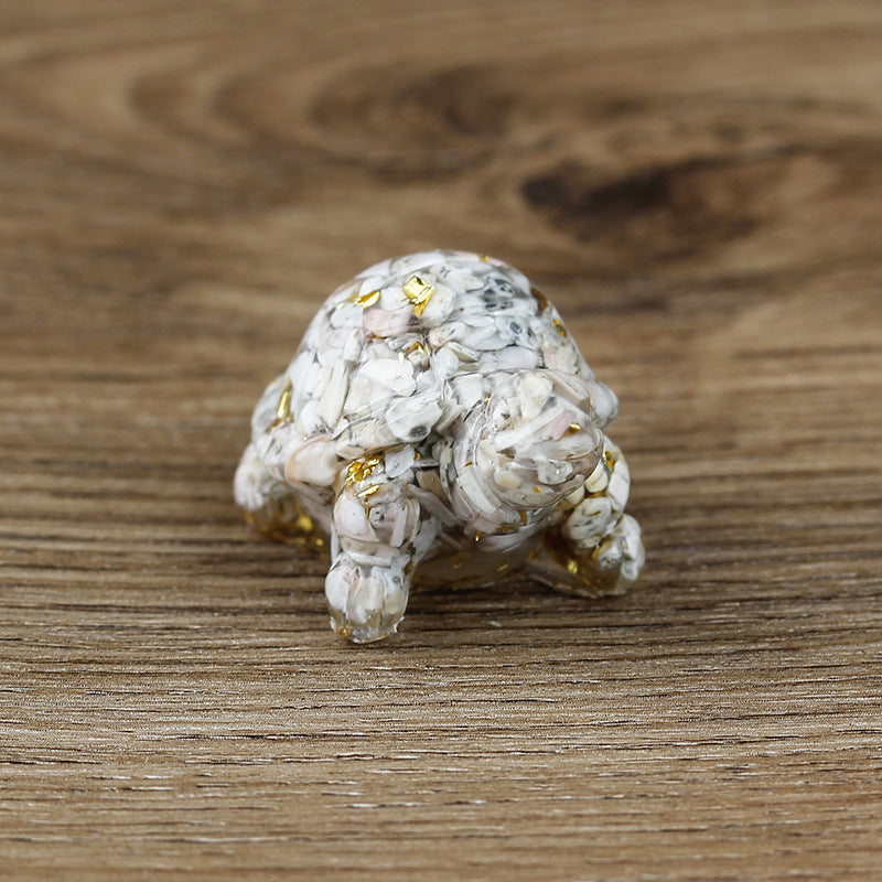 Olivenorma Eternal Journey Gemstone Turtle Gemstone Decoration - Queen Conch Shel - With Card - image 5