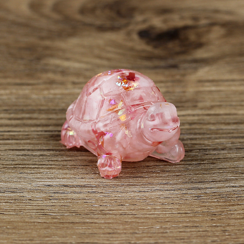 Olivenorma Cute Little Turtle Ornament Gemstone Decoration - Rose Quartz - image 11