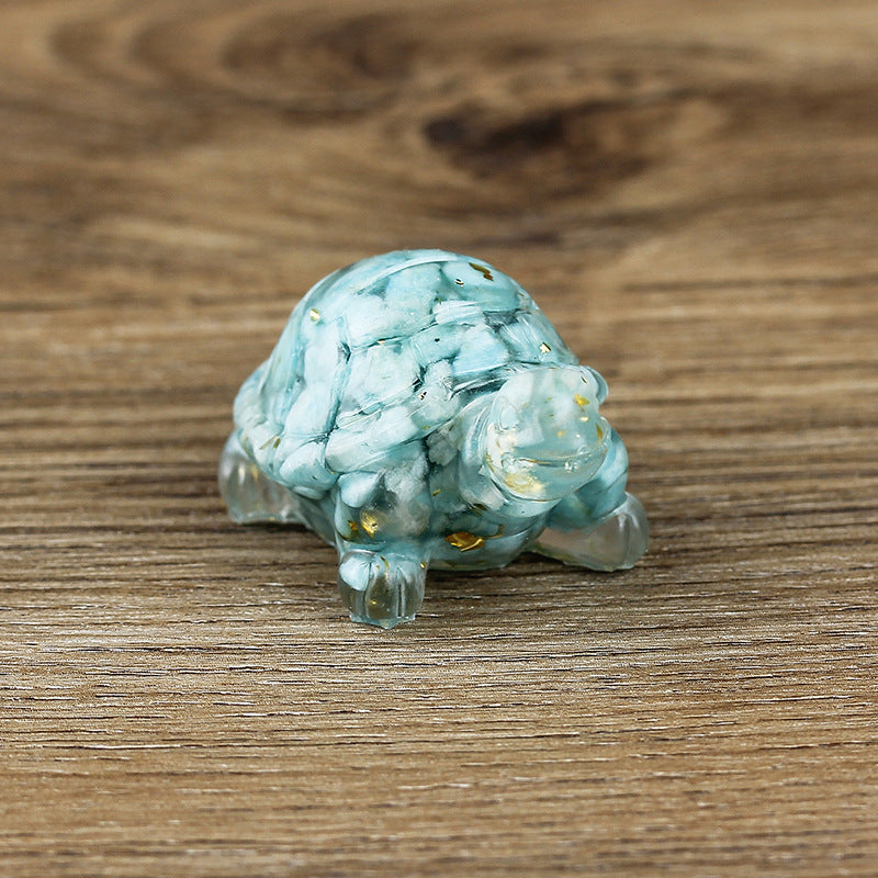 Olivenorma Cute Little Turtle Ornament Gemstone Decoration - Amazonite - image 15
