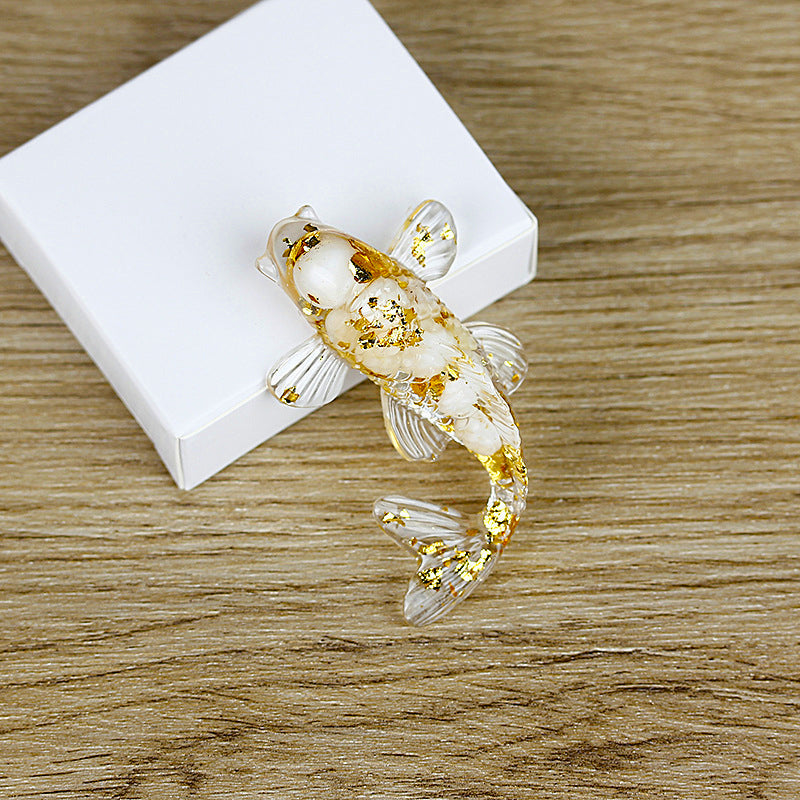 Olivenorma Ocean Harmony Crystal Fish Figurine Gemstone Decoration - Nacre - With Card - image 23