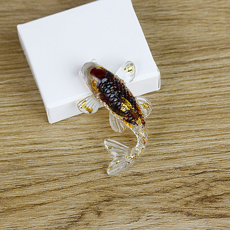 Olivenorma Creative Artificial Fish Ornaments Gemstone Decoration - Garnet - image 24