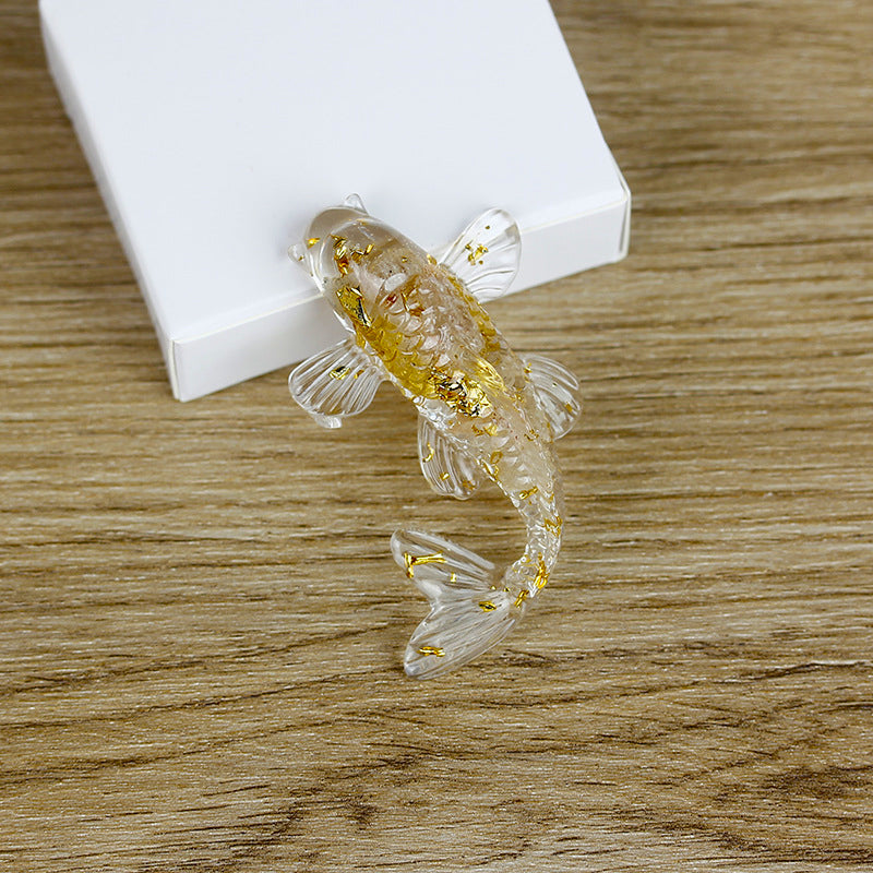 Olivenorma Creative Artificial Fish Ornaments Gemstone Decoration - Ghost Stone - image 25