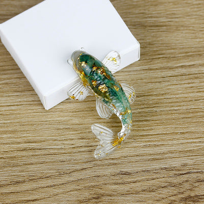 Olivenorma Ocean Harmony Crystal Fish Figurine Gemstone Decoration - South African Turquoise - With Card - image 34