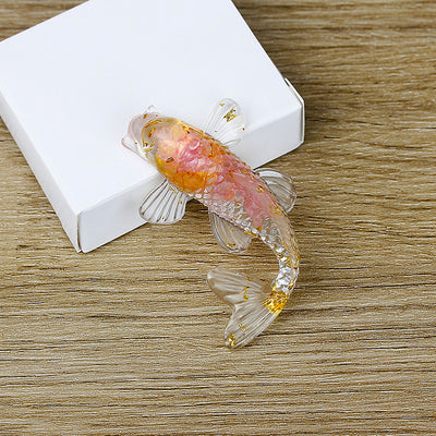 Olivenorma Ocean Harmony Crystal Fish Figurine Gemstone Decoration - Dark Rose Quartz - With Card - image 38
