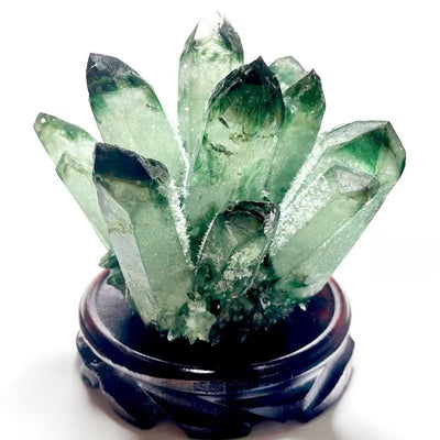 Olivenorma 1pc Crystal Cluster Green Phantom Quartz Home Decoration