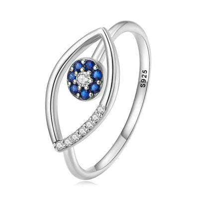 Olivenorma Sterling Silver S925 Evil Eye Adjustable Ring