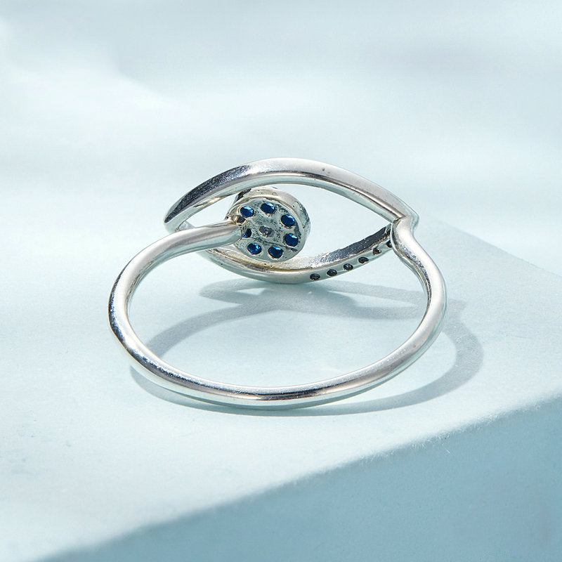 Olivenorma Sterling Silver S925 Evil Eye Adjustable Ring