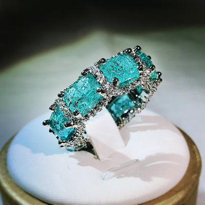 Olivenorma Ocean Blue Paraiba Tourmaline Full Eternity Ring