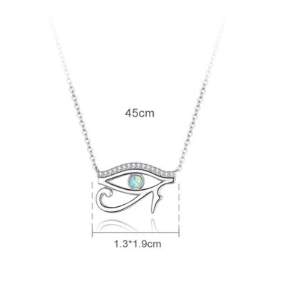 Olivenorma Eye Of Horus Opal Sterling Silver S925 Necklace