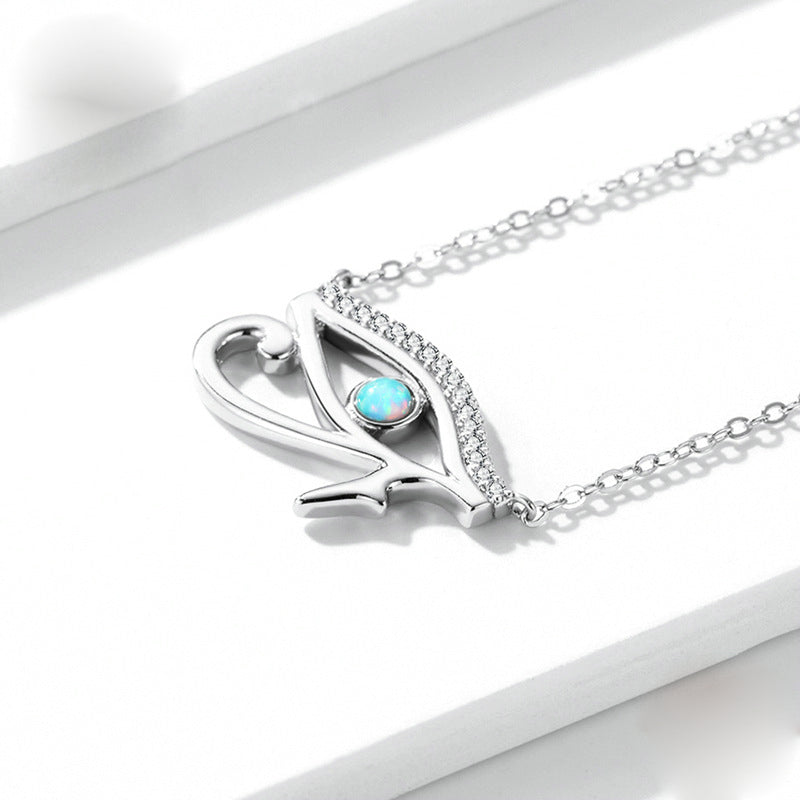 Olivenorma Eye Of Horus Opal Sterling Silver S925 Necklace