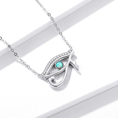 Olivenorma Eye Of Horus Opal Sterling Silver S925 Necklace