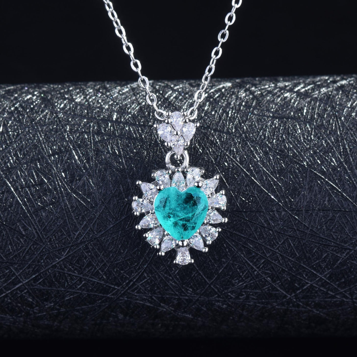 Olivenorma Heart Shape Paraiba Tourmaline Necklace