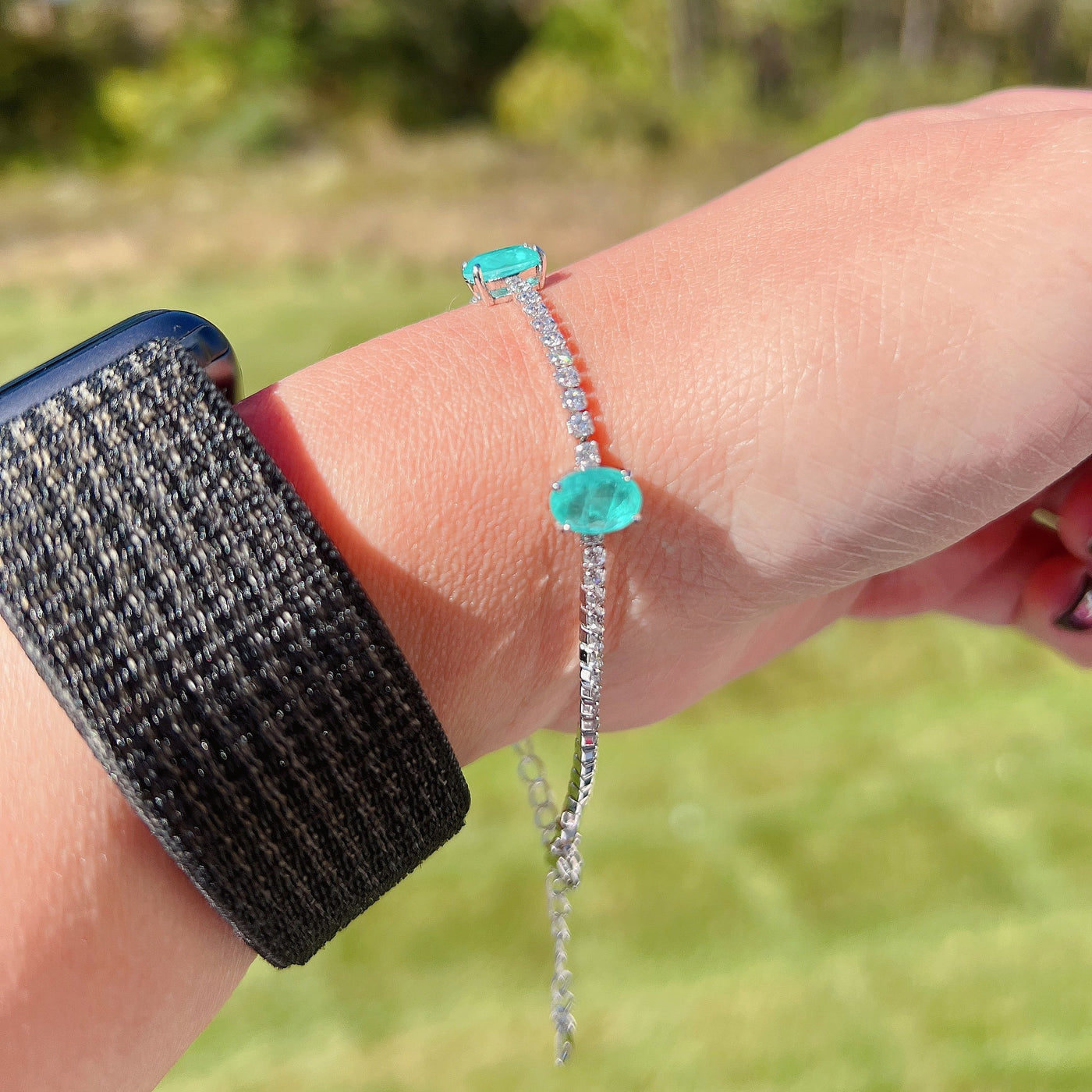 Olivenorma Three Paraiba Tourmaline Bracelet