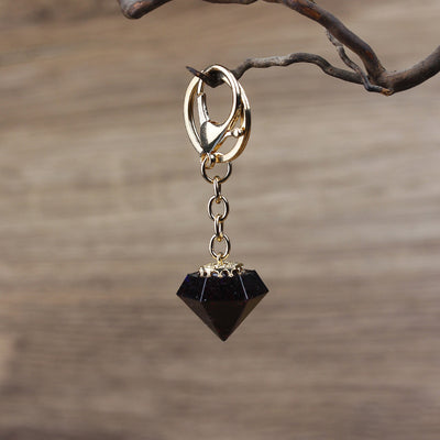Olivenorma Natural Crystal Gravel Orgone Keychain - Garnet - image 15
