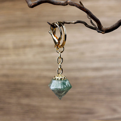 Olivenorma Natural Crystal Gravel Orgone Keychain - Green Strawberry Quartz - image 21