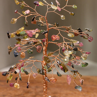 Olivenorma Tourmaline Gravel Clear Crystal Base Feng Shui Tree