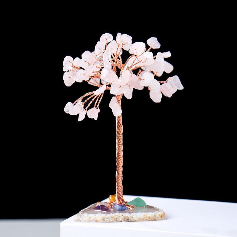 Olivenorma Natural Colorful Crystal Gravel Feng Shui Tree