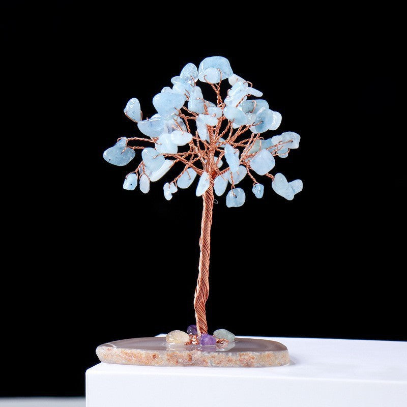 Olivenorma Natural Colorful Crystal Gravel Feng Shui Tree