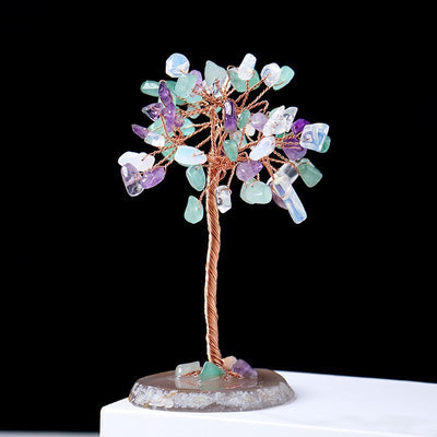 Olivenorma Natural Colorful Crystal Gravel Feng Shui Tree