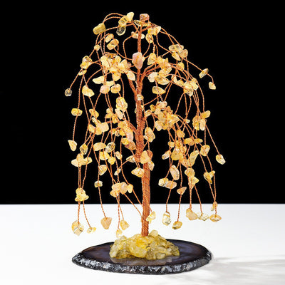 Olivenorma Natural Colorful Crystal Gravel Feng Shui Tree