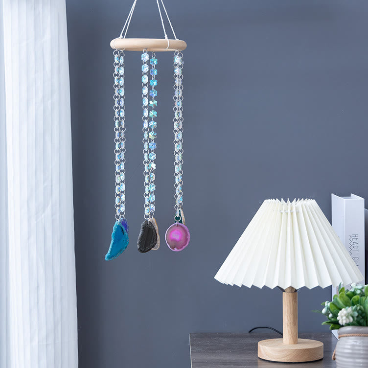 Olivenorma AB-Colorful Hanging Agate Crystal Suncatcher Wind Chime