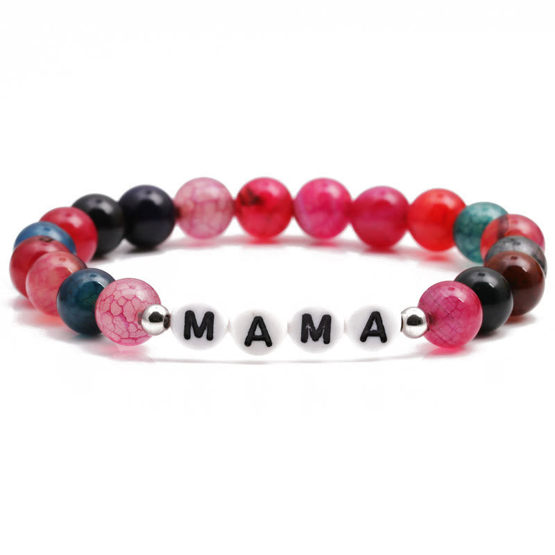 Olivenorma "MAMA" Colored Turquoise Beaded Bracelet