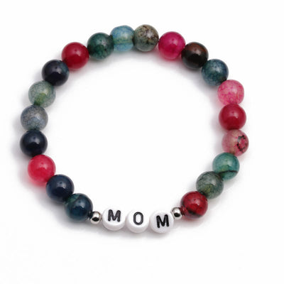 Olivenorma "MAMA" Colored Turquoise Beaded Bracelet