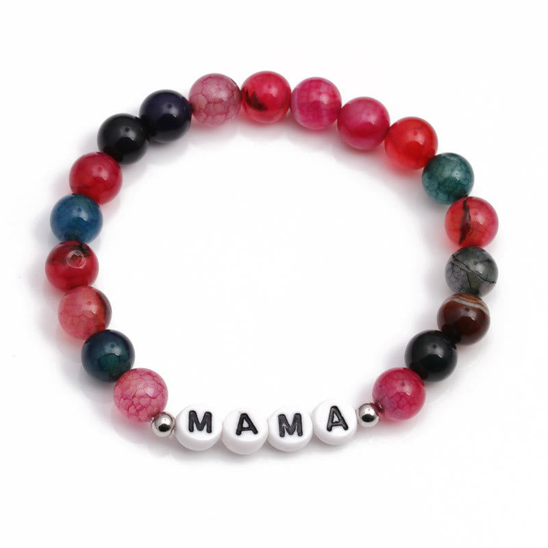 Olivenorma "MAMA" Colored Turquoise Beaded Bracelet