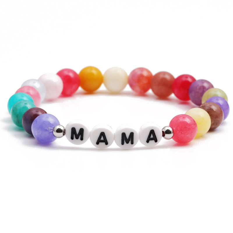 Olivenorma "MAMA" Natural Colored Stone Beaded Bracelet