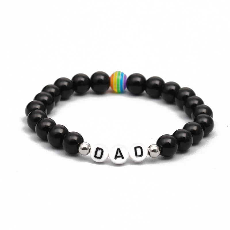 Olivenorma "DAD" Chakra Natural Stone Beaded Bracelet