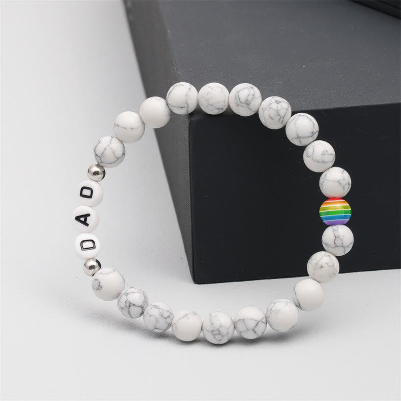 Olivenorma "DAD" Chakra Natural Stone Beaded Bracelet