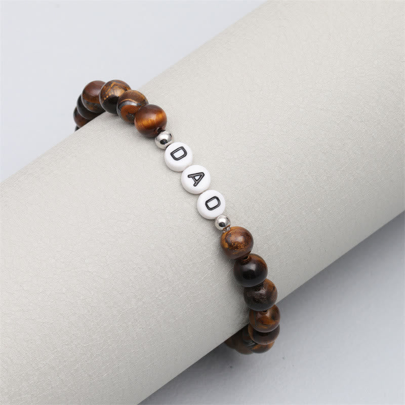 Olivenorma "DAD" Chakra Natural Stone Beaded Bracelet