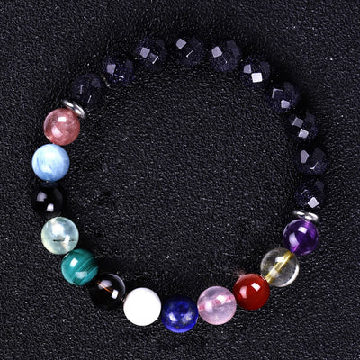 Olivenorma Blue Sandstone Zodiac Protection and Healing Bracelet