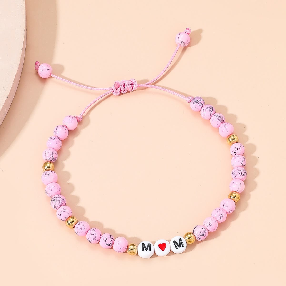 Olivenorma "MOM" Pink Turquoise Bracelet