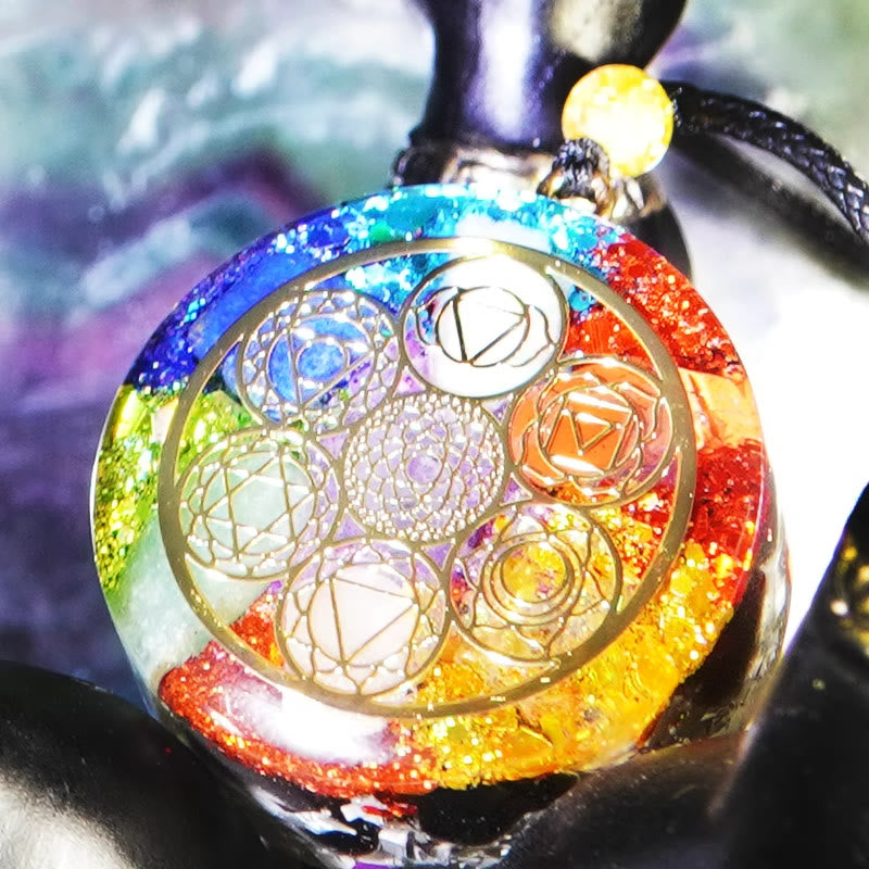 Olivenorma Chakra Energy Healing Orgone Necklace