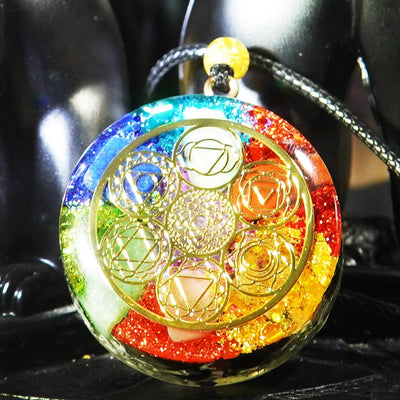 Olivenorma Chakra Energy Healing Orgone Necklace