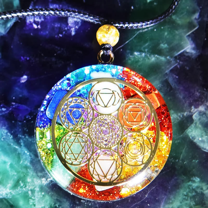 Olivenorma Chakra Energy Healing Orgone Necklace